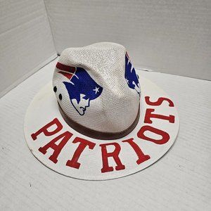 New England PATRIOTS Hard Straw Hat Fan Nicol Hats Football Team Boston Logo M